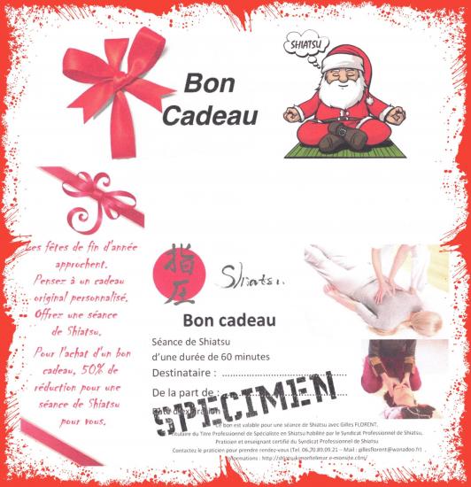 Bon cadeau shiatsu noël